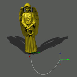 Offset = 0.01 (facing the current spline point)