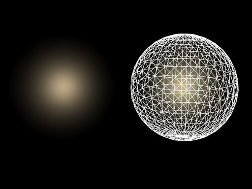 Volume sphere with a light material