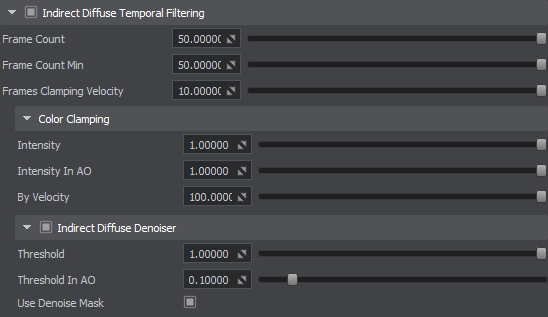 Indirect Diffuse Temporal Filtering