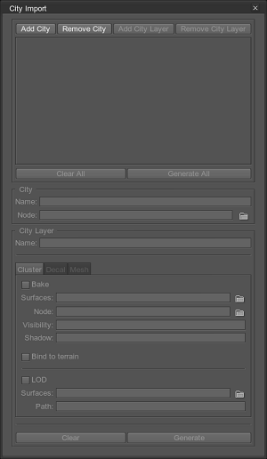 City Import Interface