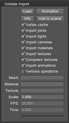 Collada plugin interface