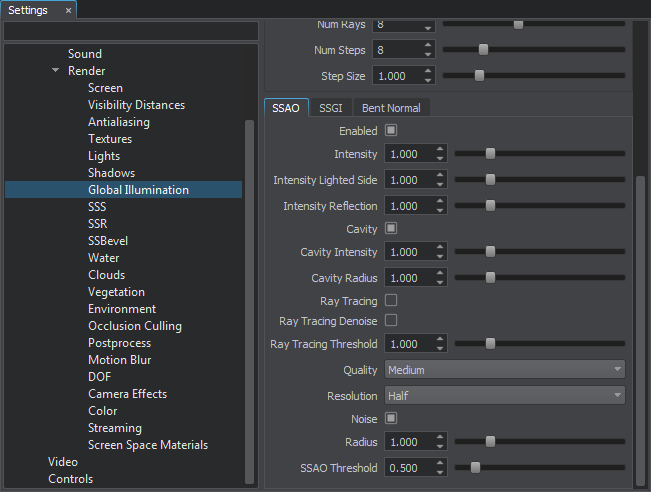 Ambient Occlusion Settings