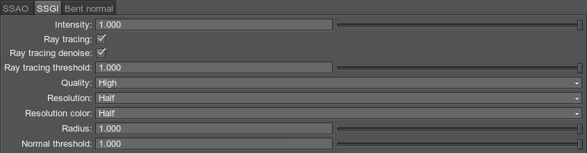 Global Illumination Settings