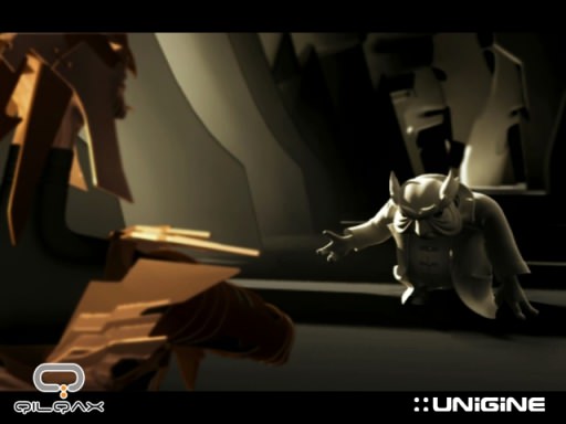 A screenshot from 'Magus ex Machina', a Unigine-based 3D animated movie