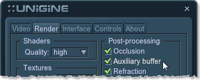 Auxiliary buffer should be enabled