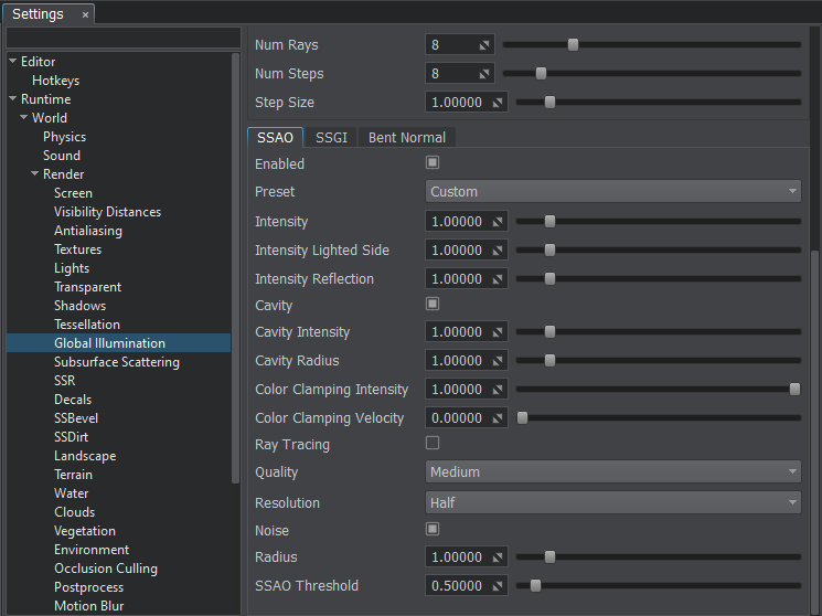 SSAO custom settings