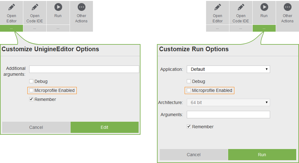 Disabling Microprofile via SDK Browser