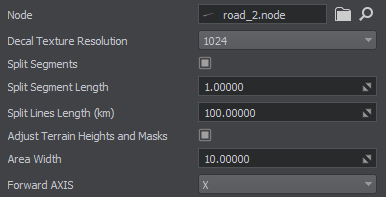 Road object parameters