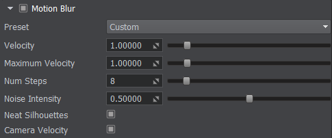 Motion Blur custom settings