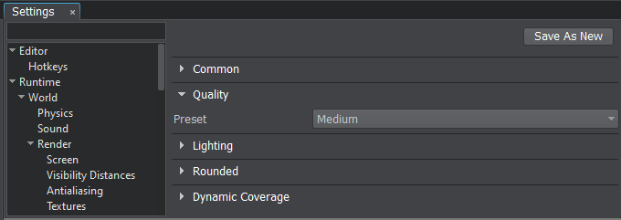 Clouds quality rendering settings