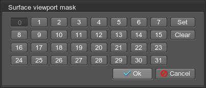 Surface viewport mask
