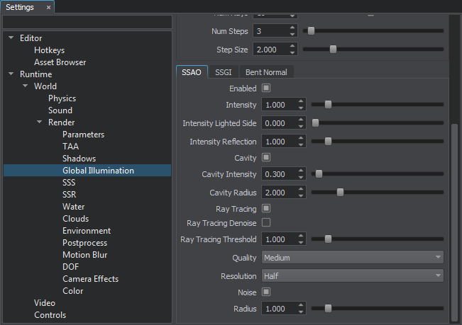 Ambient Occlusion Settings