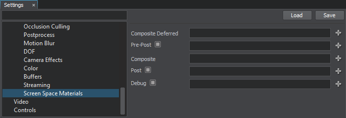 Screen-Space Materials settings